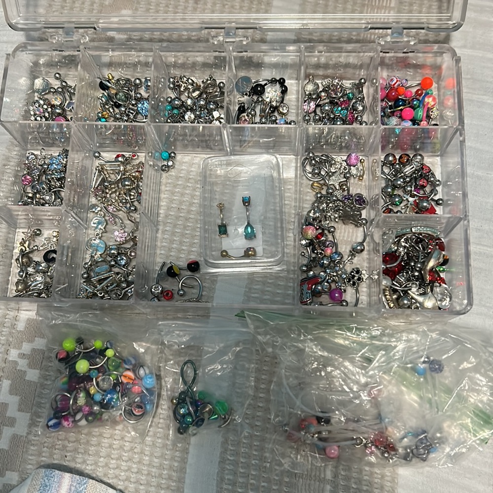 HUGE BELLY RING LOT - Picture 3 of 3